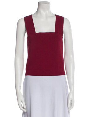 A.L.C “Ali” Square Neckline Sleeveless Crop Top